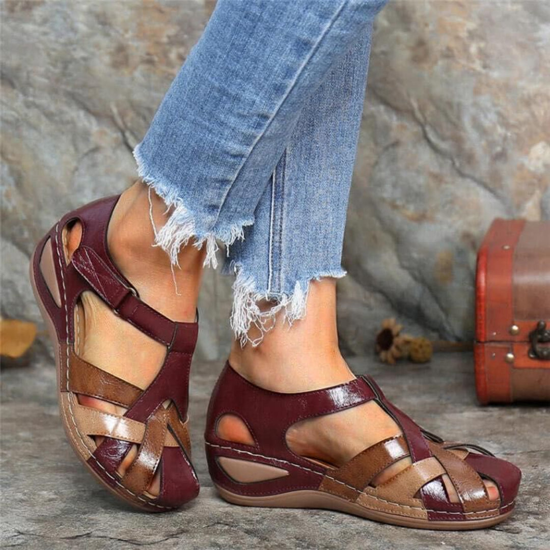 Sandalias cómodas de punta abierta para mujer