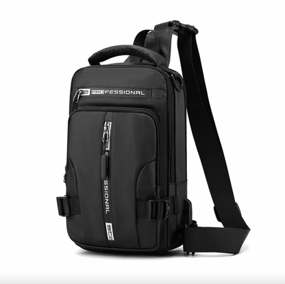Bolso Bandolera Antirrobo Impermeable para Hombre con Puerto USB