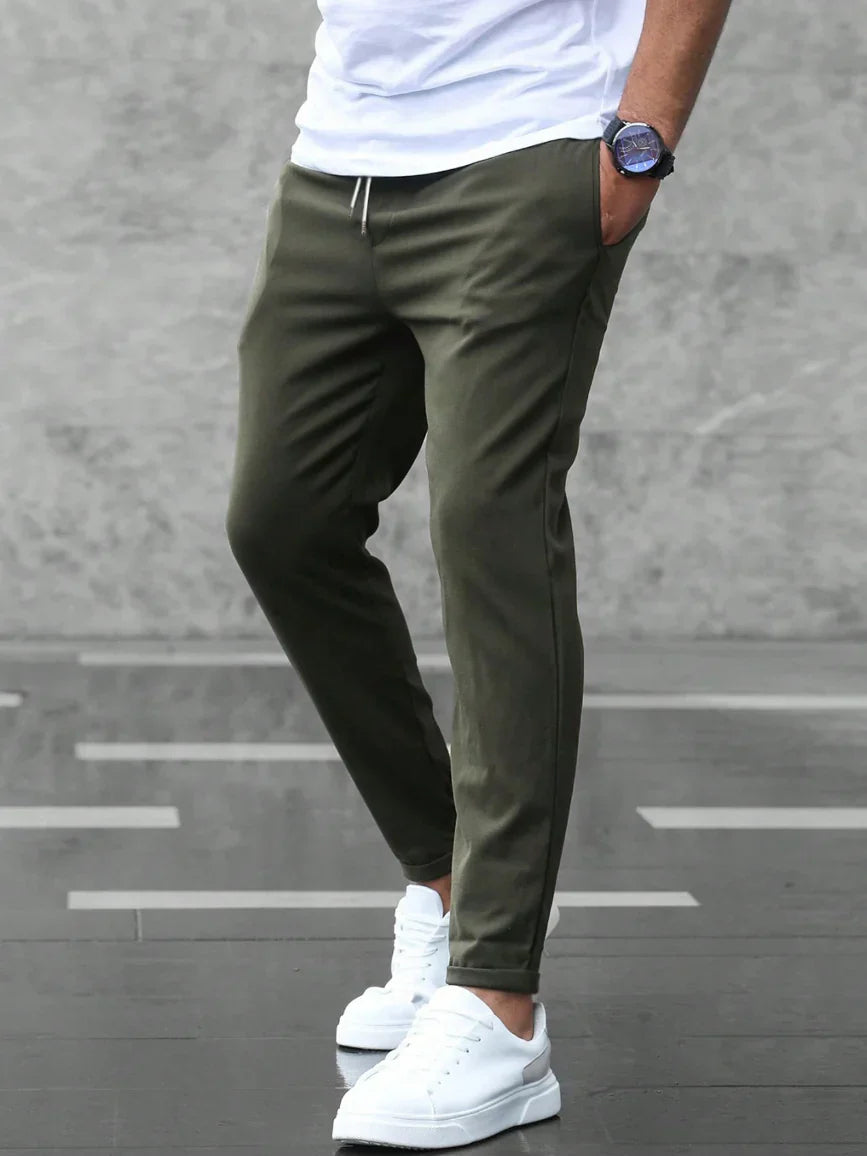 Pantalones elásticos modernos para hombre
