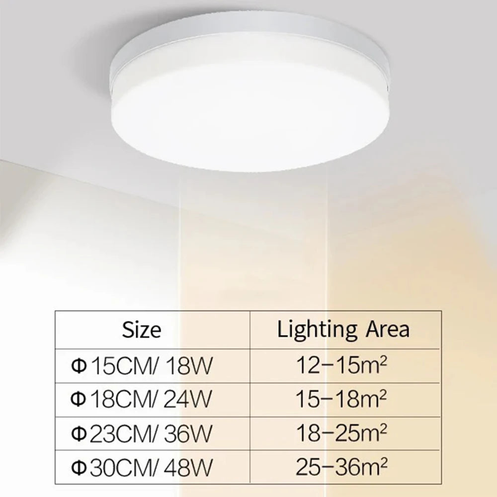 LumiSlim - Lámpara de techo LED redonda ultrafina, luz blanca en múltiples tonalidades