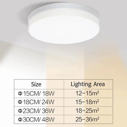 LumiSlim - Lámpara de techo LED redonda ultrafina, luz blanca en múltiples tonalidades