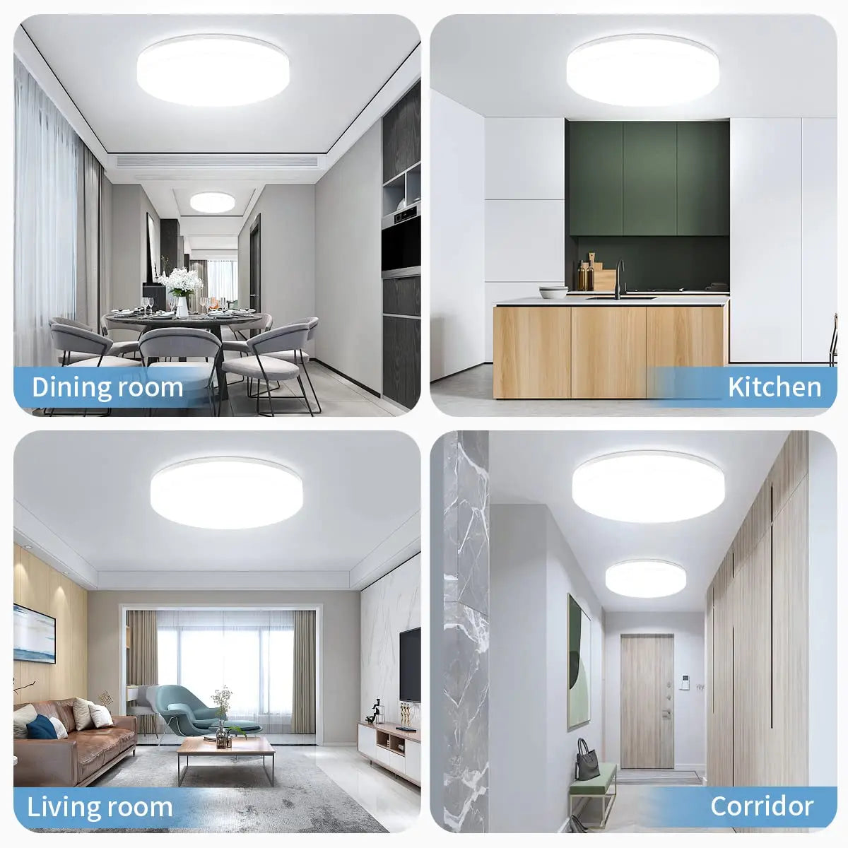 LumiSlim - Lámpara de techo LED redonda ultrafina, luz blanca en múltiples tonalidades