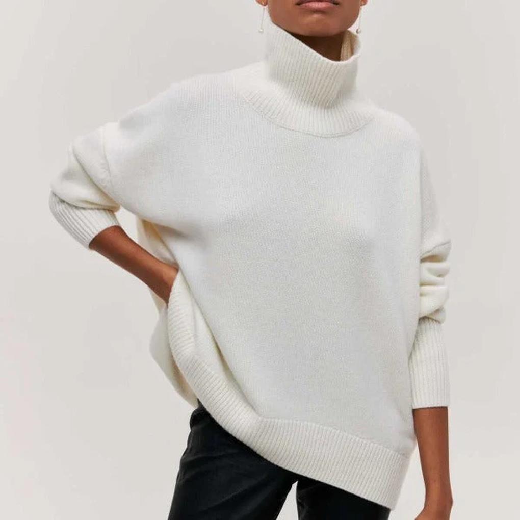 Suéter de Cuello Alto para Mujeres – Básico de Invierno
