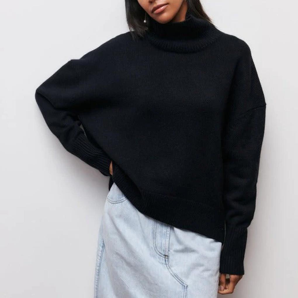 Suéter de Cuello Alto para Mujeres – Básico de Invierno