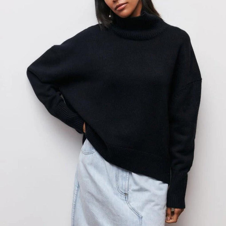 Suéter de Cuello Alto para Mujeres – Básico de Invierno