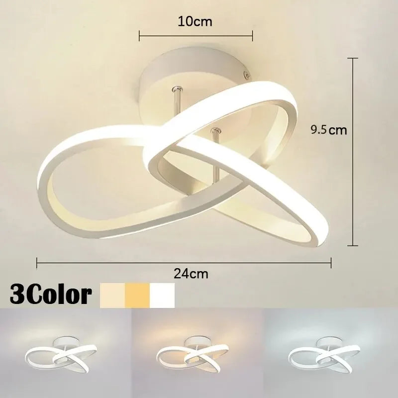 LumiForma - Lámpara de techo LED con 3 colores en 1, estilo moderno