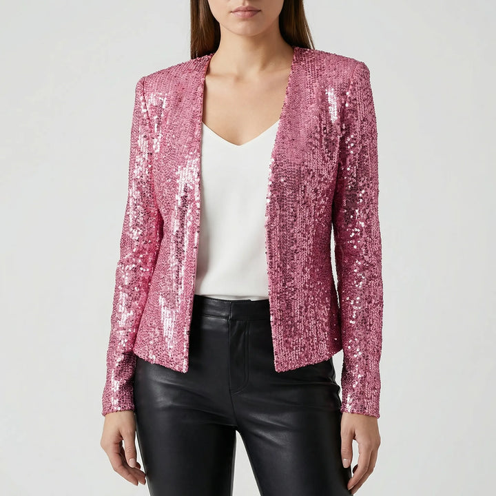 Sequiva - Chaqueta abierta con lentejuelas