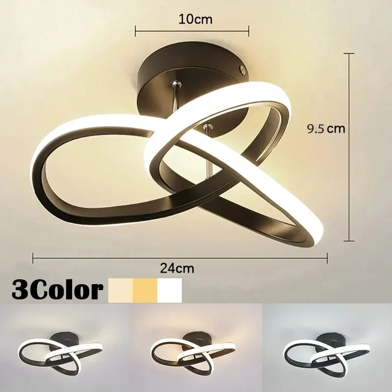 LumiForma - Lámpara de techo LED con 3 colores en 1, estilo moderno