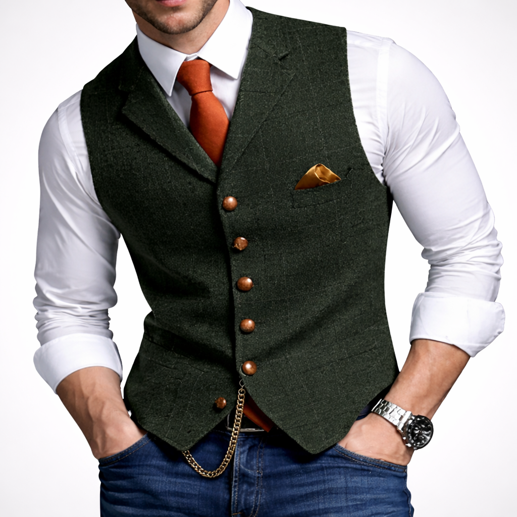Chalecos de Botón Slim Fit para Hombre