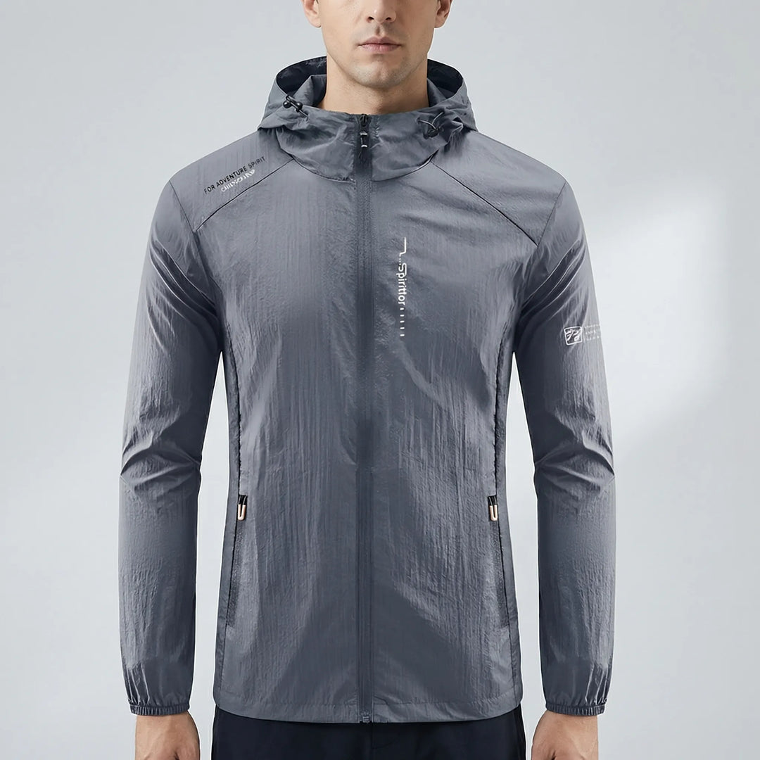 Skydraft - Chaqueta cortavientos ultraligera con capucha para hombre