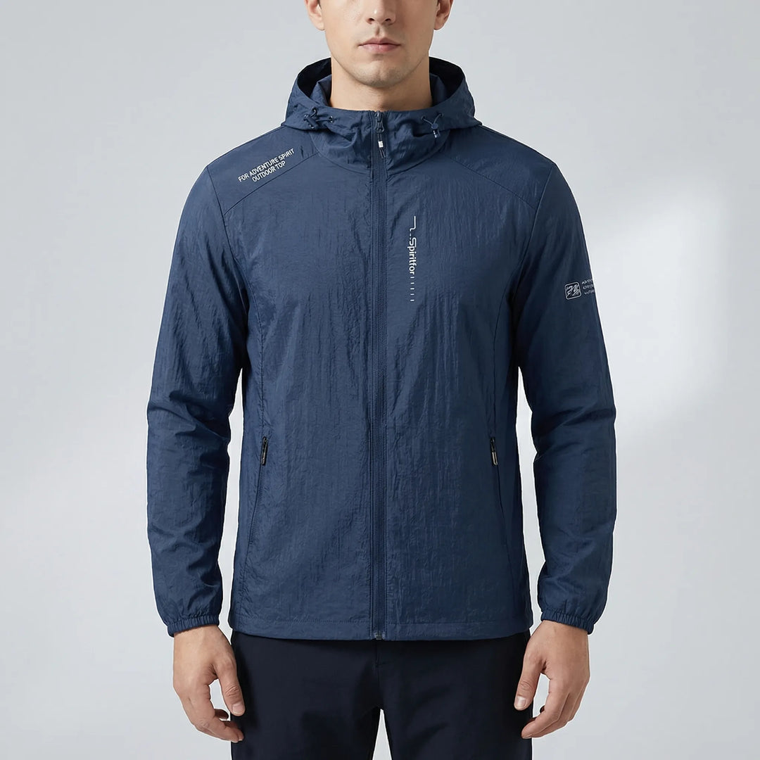 Skydraft - Chaqueta cortavientos ultraligera con capucha para hombre