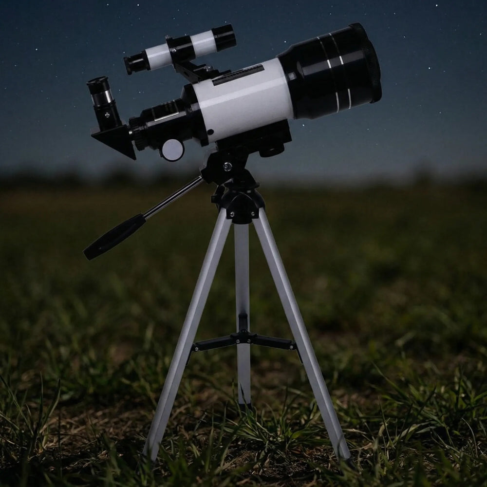 Telescopio refractor Skyvalon de 70 mm con trípode.