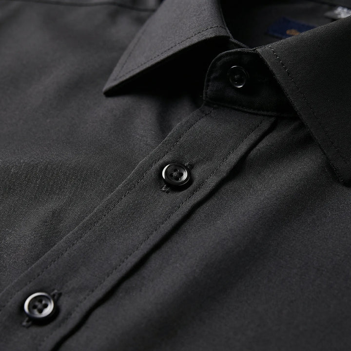 Slexon - Camisa de vestir de manga larga de corte ajustado