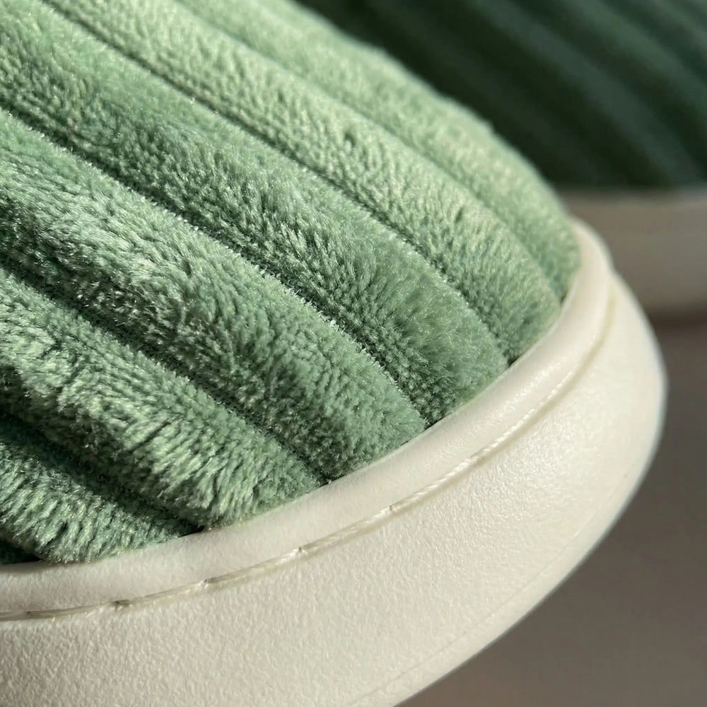 Slumbex - Pantuflas tipo botín con forro de felpa para interiores