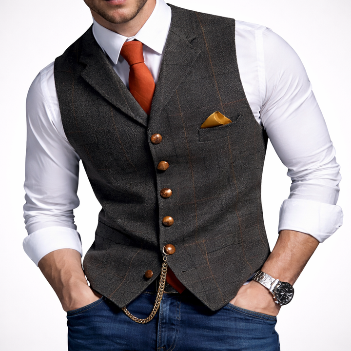 Chalecos de Botón Slim Fit para Hombre