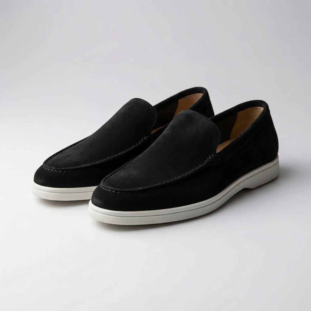 Sofstep - Mocasines de ante sin cordones para hombre