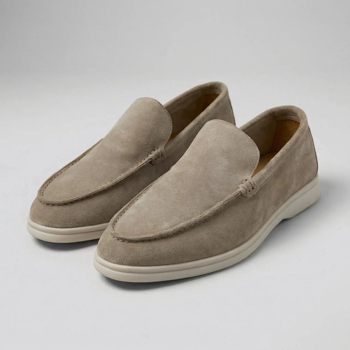 Sofstep - Mocasines de ante sin cordones para hombre