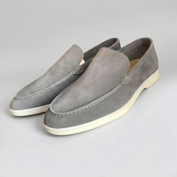 Sofstep - Mocasines de ante sin cordones para hombre