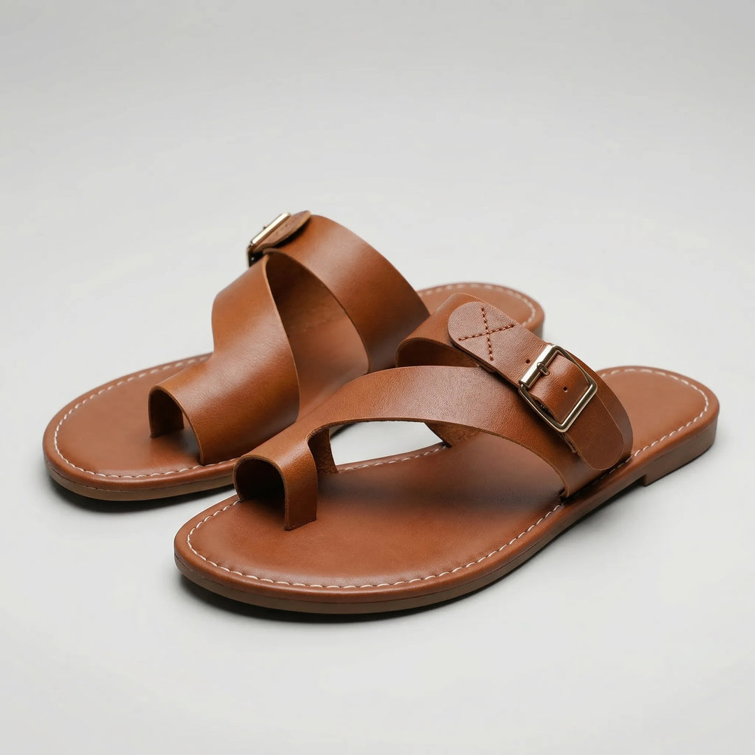 Soletta - Sandalia sin cordones con punta abierta y hebilla