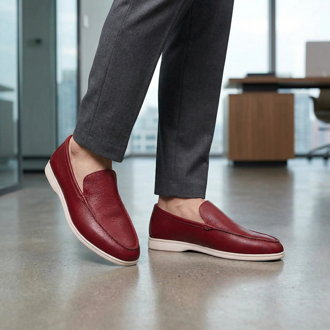 Solvane - Mocasín clásico sin cordones para hombre