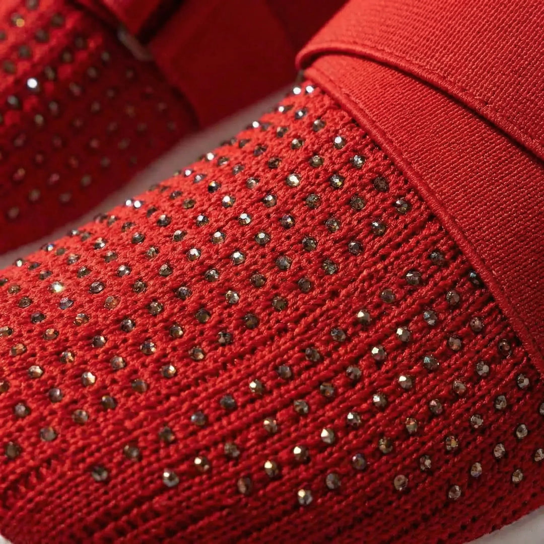 Sparkelle - Zapatillas sin cordones con detalles de pedrería
