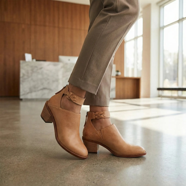 Staccara - Botines de tacón ancho para mujer
