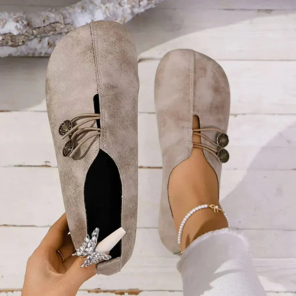 Stepriva - Zapatos planos minimalistas sin cordones para mujer