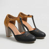 Zapato T-Strap de Tacón Bloque para Mujeres