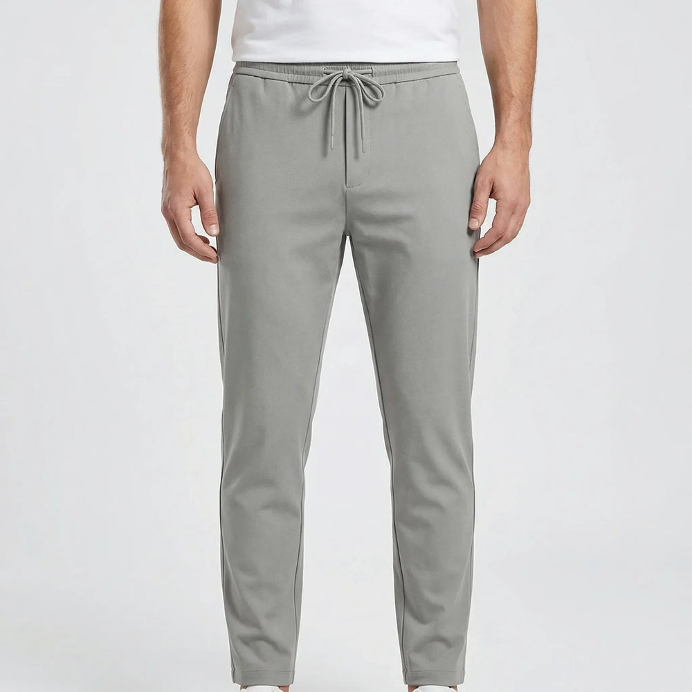 Straxen - Pantalones elásticos de corte recto para hombre