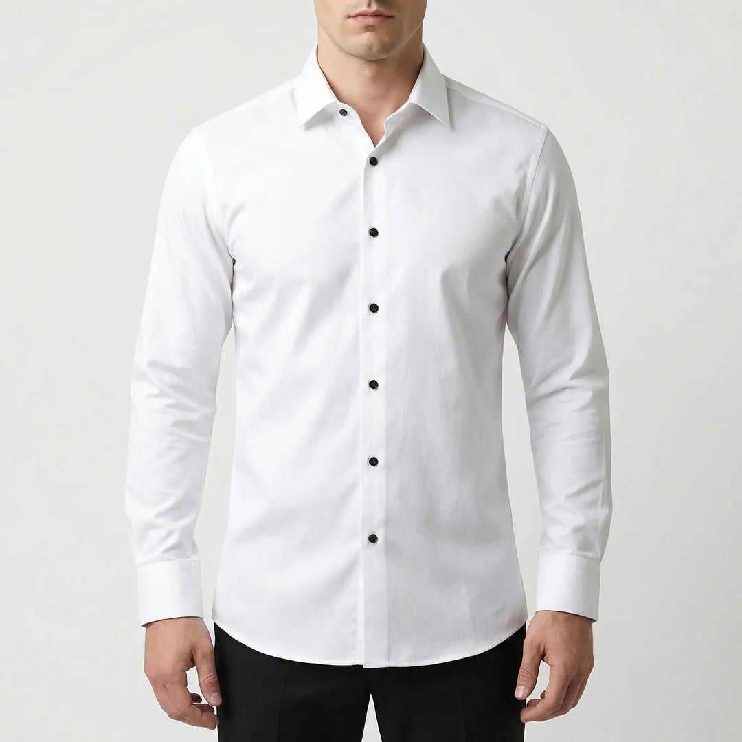 Strexivo - Camisa de vestir de manga larga elástica en cuatro direcciones