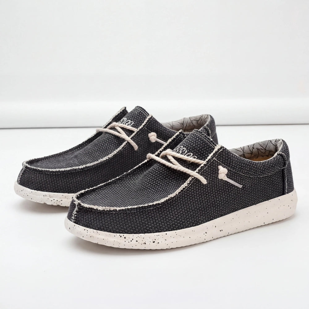 Stridoux - Zapatillas casuales de caña baja con cordones