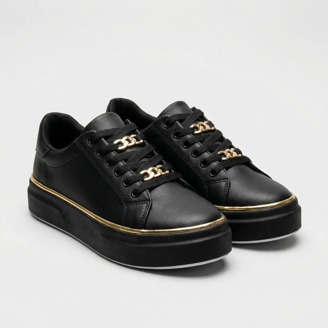 Strively - Zapatillas deportivas con plataforma y cordones para mujer