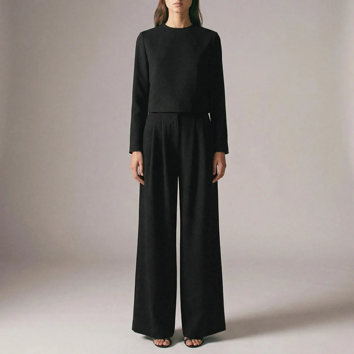 Strunova - Conjunto formal de dos piezas (blusa y pantalón)