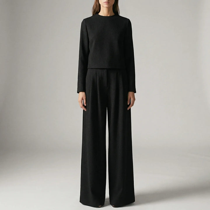 Strunova - Conjunto formal de dos piezas (blusa y pantalón)