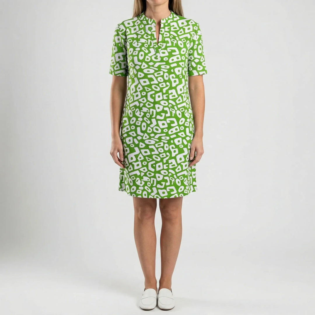 Sunclara - Minivestido de corte A con estampado abstracto