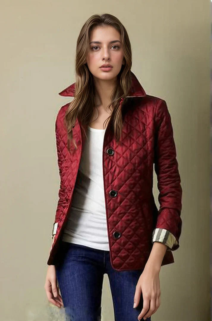 Elegante chaqueta acolchada para mujer