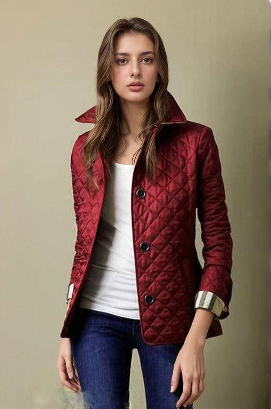 Elegante chaqueta acolchada para mujer