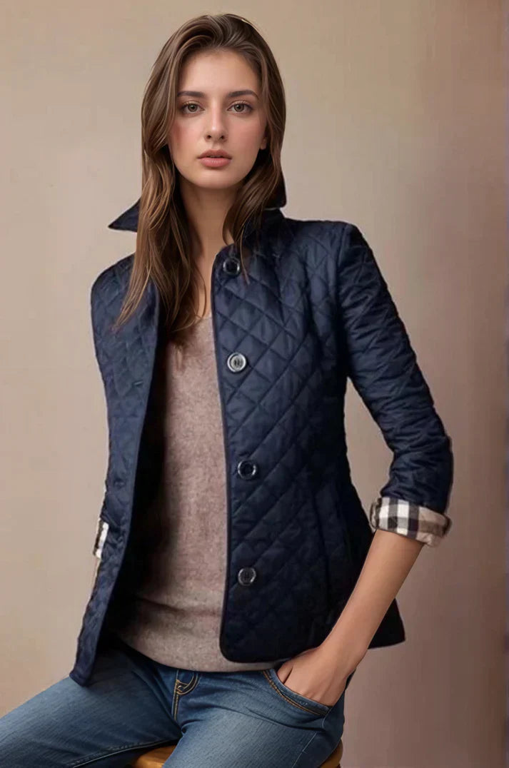 Elegante chaqueta acolchada para mujer