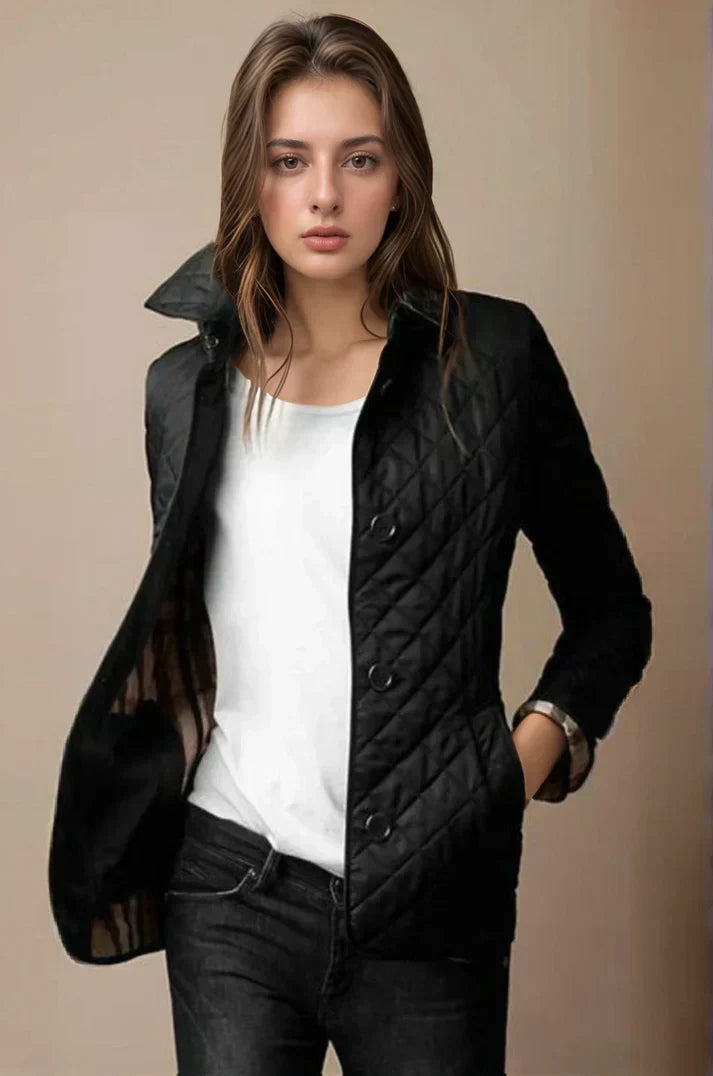 Elegante chaqueta acolchada para mujer