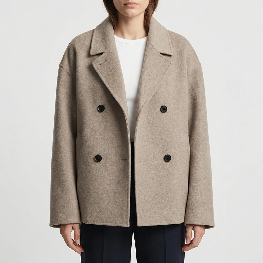 Tauvrex - Chaqueta corta de doble botonadura para mujer