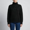 Suéter Pullover de Cuello Alto de Punto para Mujeres