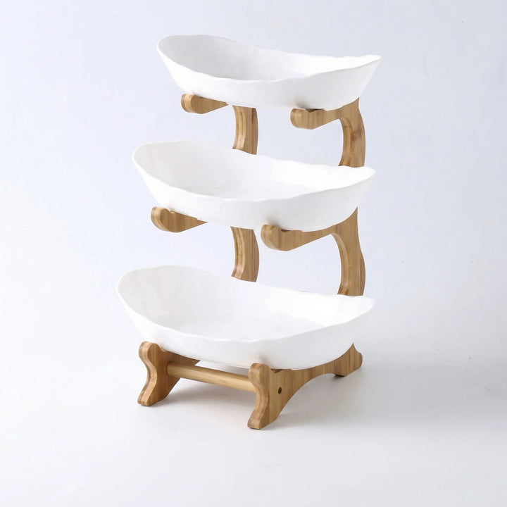 Tierova - Soporte para frutas de mostrador de 3 niveles
