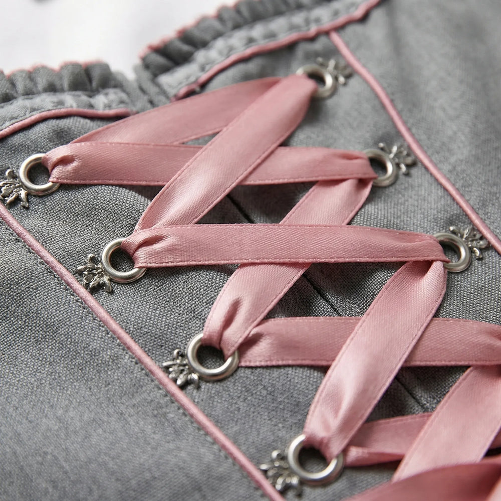 Trachtella - Dirndl tradicional con corpiño con cordones
