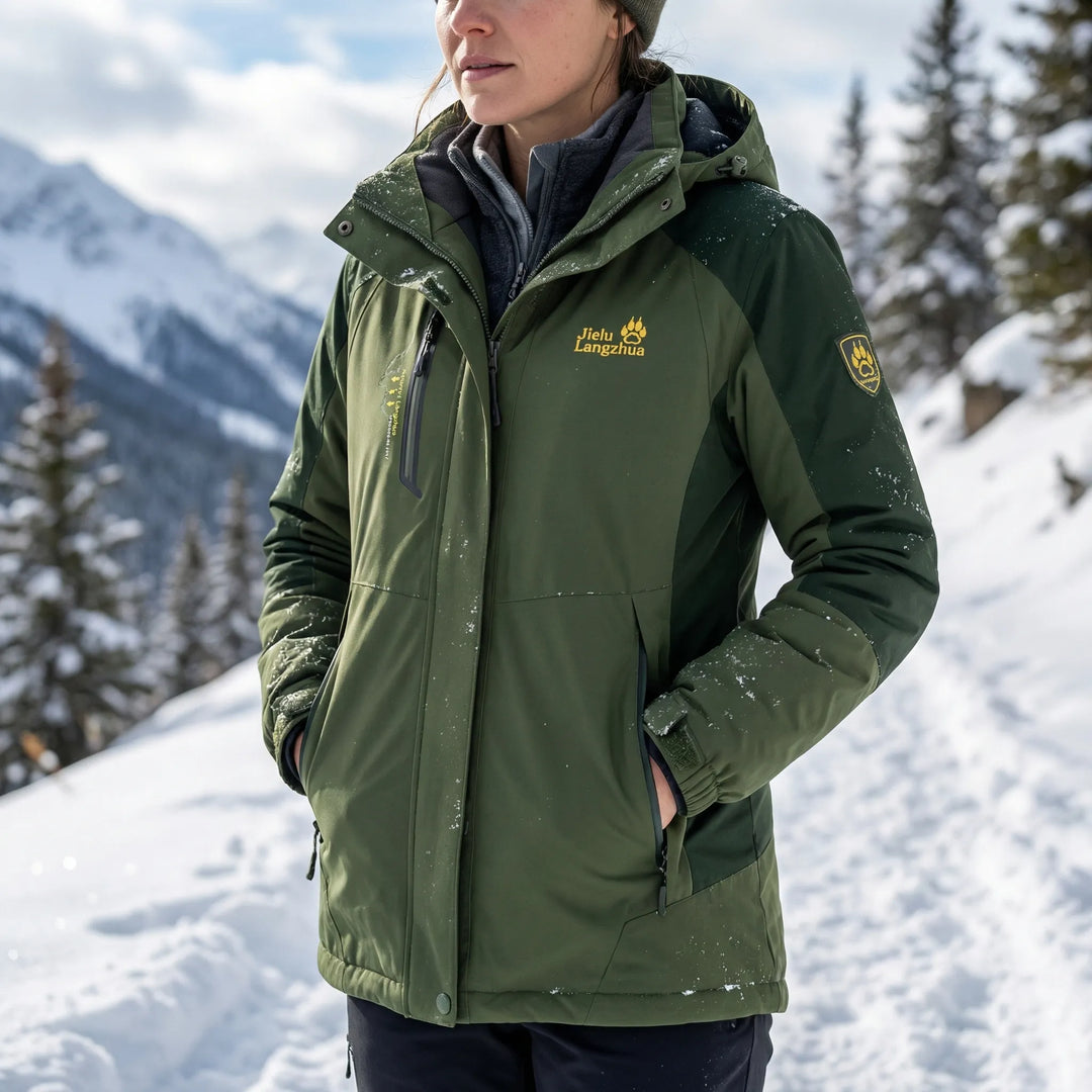 Triventex - Chaqueta de esquí de invierno con capucha 3 en 1