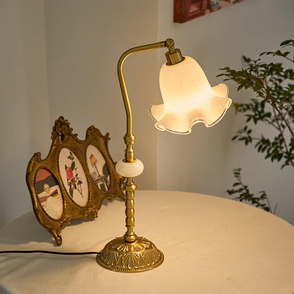 LumiFlor - Lámpara de Mesa en Bronce