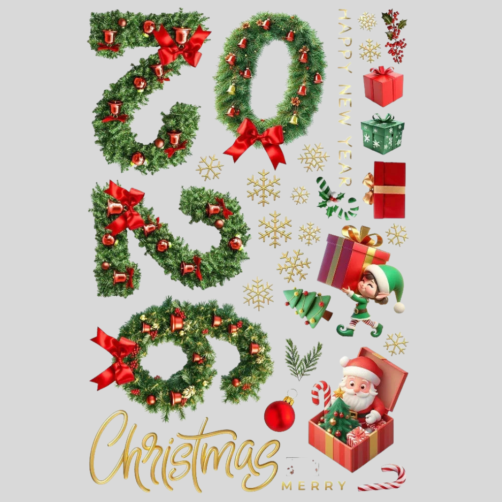 Calcomanías de Ventana Edición Navidad
