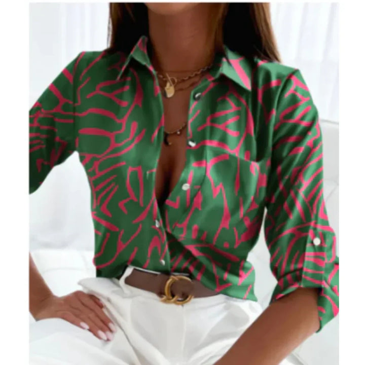 Blusa de Imagen Gradiente para Mujeres – Estilo Celestial para Uso Diario