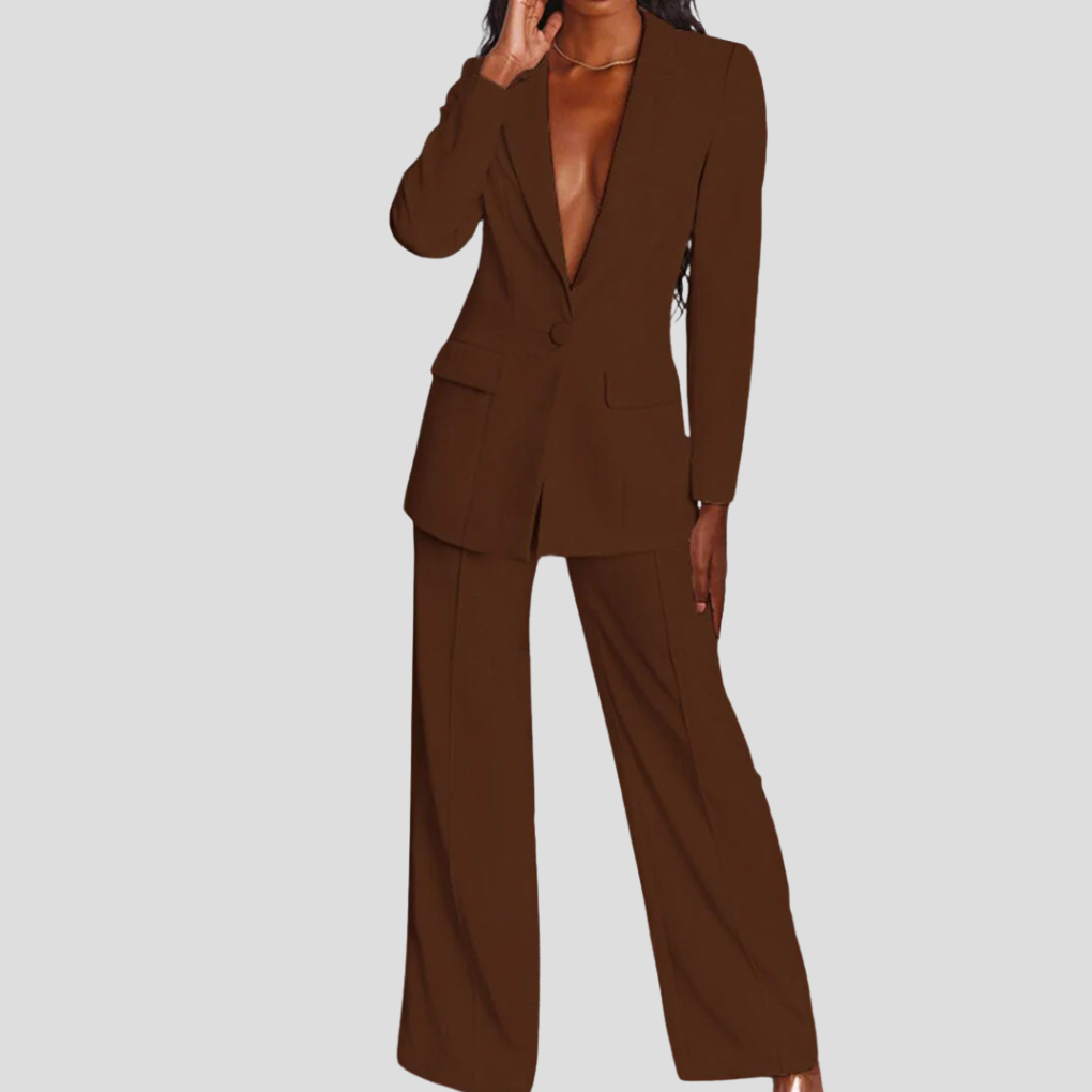 Conjunto de blazer y pantalón para mujer