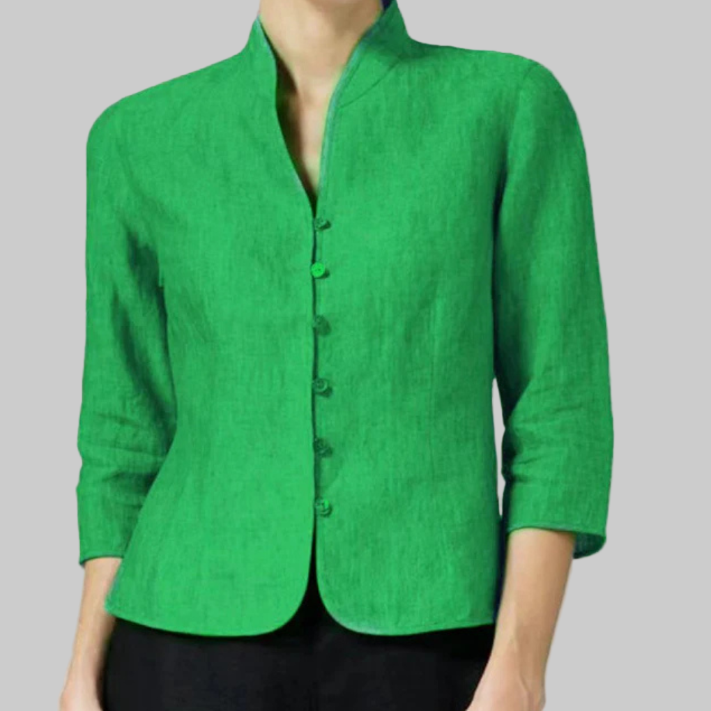 Blusa de cuello alto para mujer