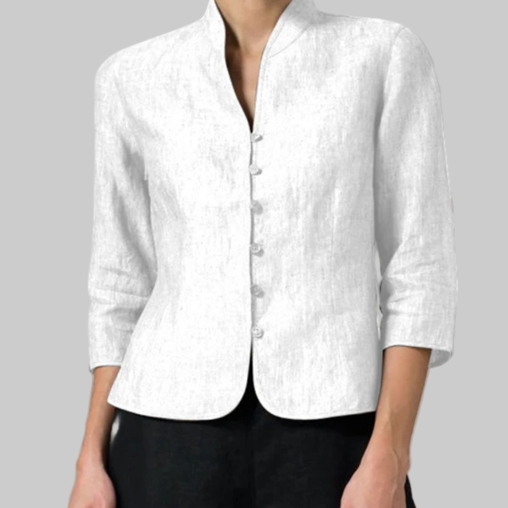 Blusa de cuello alto para mujer